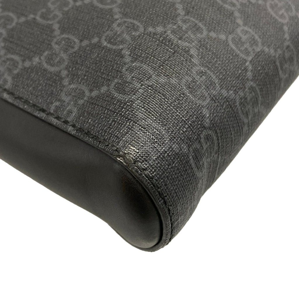 Gucci Shoulder Bag GG Plus Supreme Dark Gray Black Multi Leather — view 6