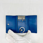 Gucci Embossed Key Case Large GG Blue Key Holder — view 7