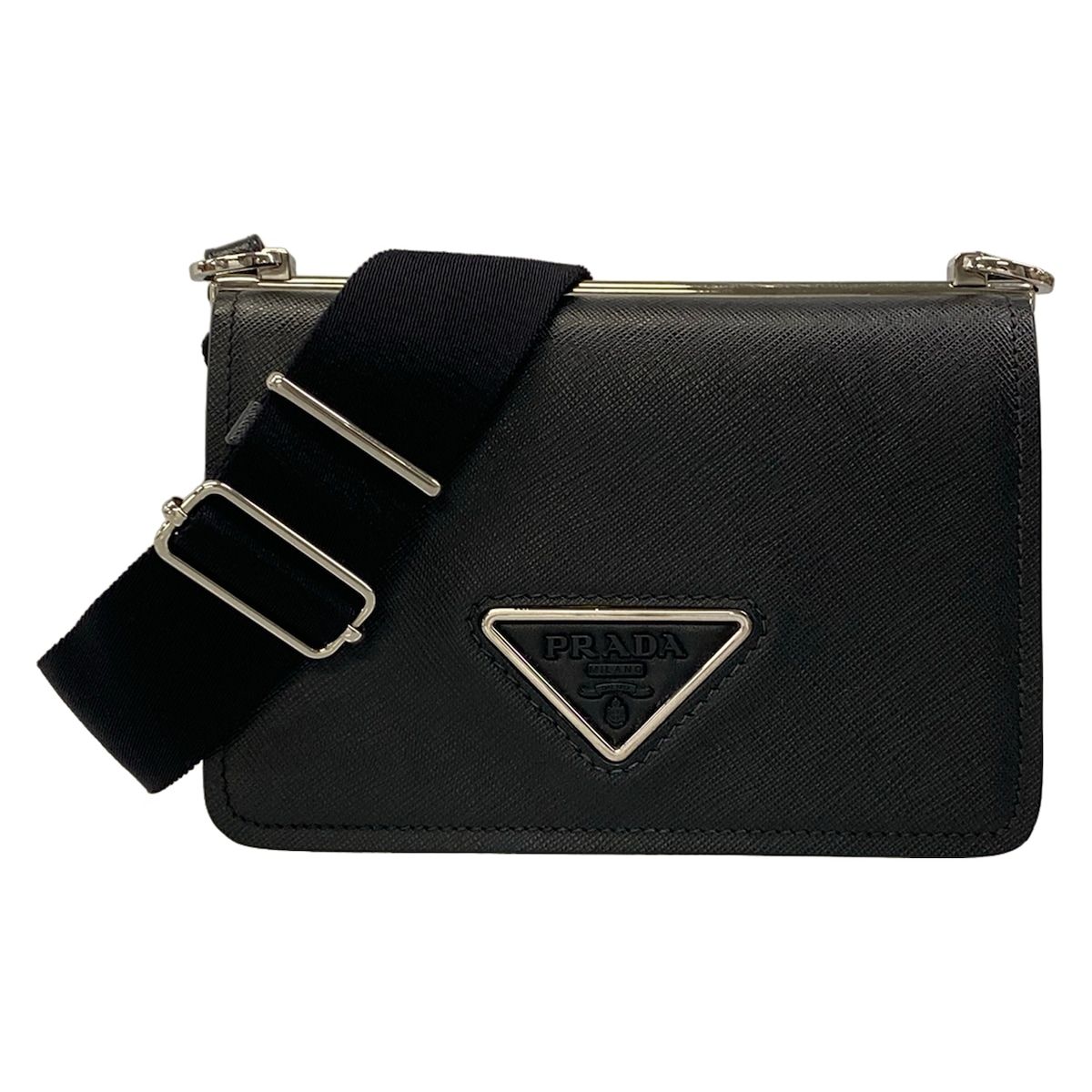 Prada Shoulder Bag Black Leather