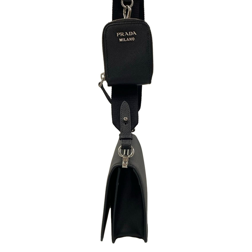 Prada Shoulder Bag Black Leather — view 4