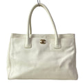Chanel Tote Bag Executive Line Ivory Gold Leather