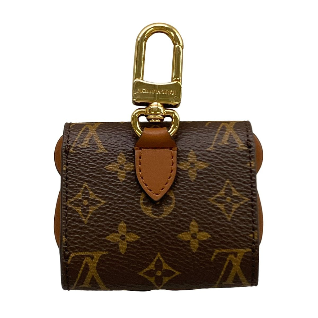 Louis Vuitton Pouch Monogram Key Holder Earphones LV Bear Brown Leather Cowhide — view 2