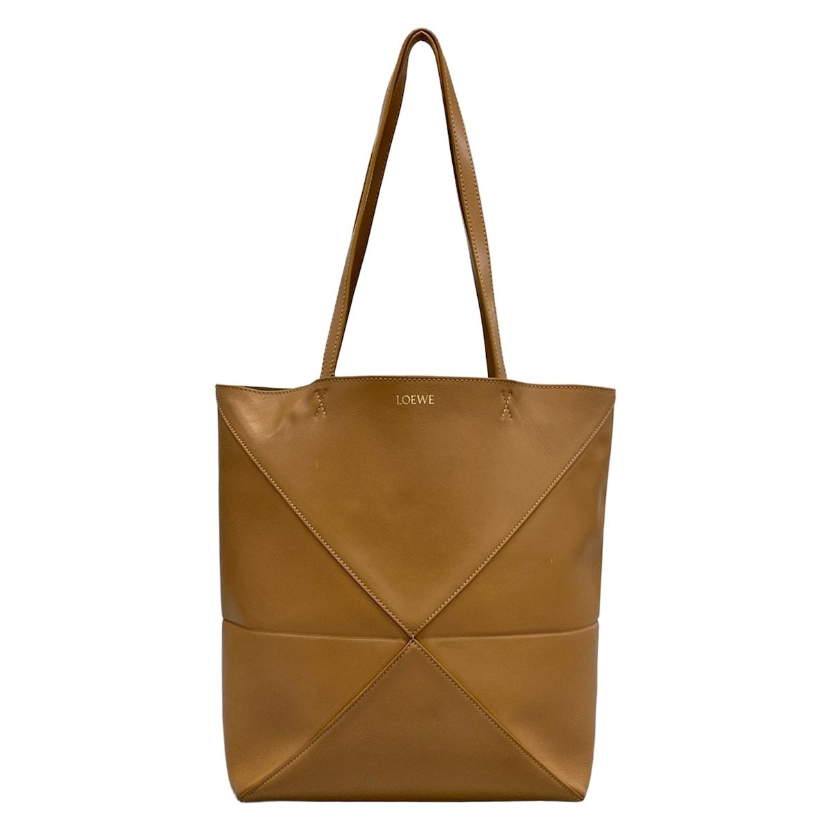 Loewe Tote Bag Puzzle Fold Medium Warm Desert Folding