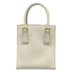 Prada Handbag Triangle Logo White Leather — view 3