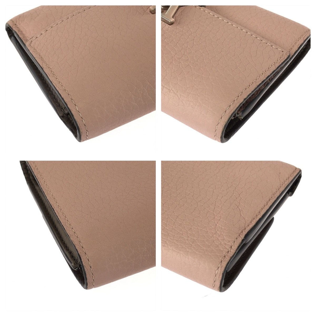 Louis Vuitton Portefeuille Capucines Compact Pink Leather Fold Wallet — view 4