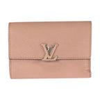 Louis Vuitton Portefeuille Capucines Compact Pink Leather Fold Wallet