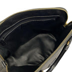 Celine Handbag Macadam Pattern Black Brown Leather — view 7