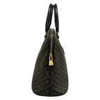 Celine Handbag Macadam Pattern Black Brown Leather — view 2