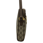 Gucci Shoulder Bag Ophidia GG Small Beige Ebony Dark Brown Leather — view 2