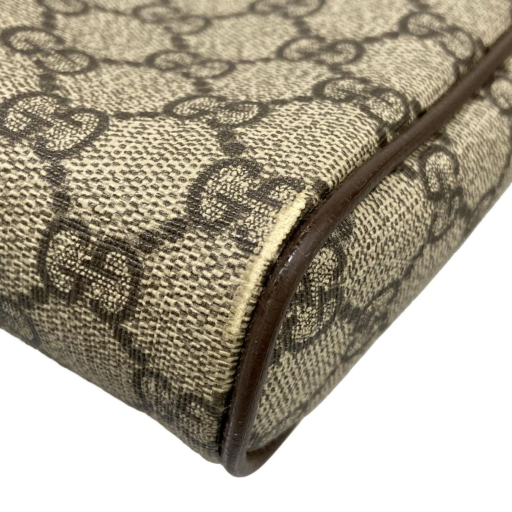 Gucci Shoulder Bag Ophidia GG Small Beige Ebony Dark Brown Leather — view 6