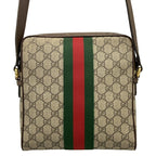 Gucci Shoulder Bag Ophidia GG Small Beige Ebony Dark Brown Leather — view 3