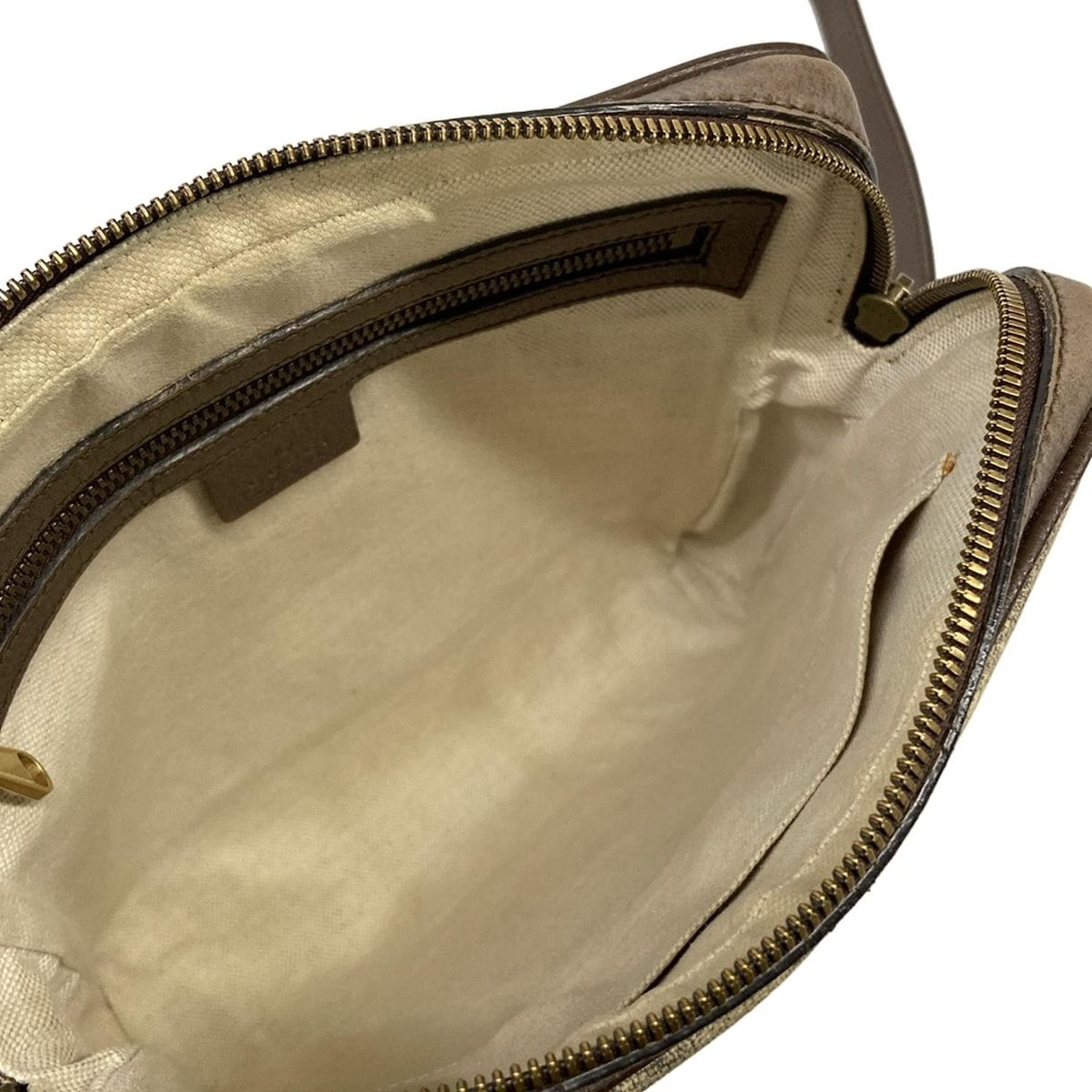 Gucci Shoulder Bag Ophidia GG Small Beige Ebony Dark Brown Leather — view 7
