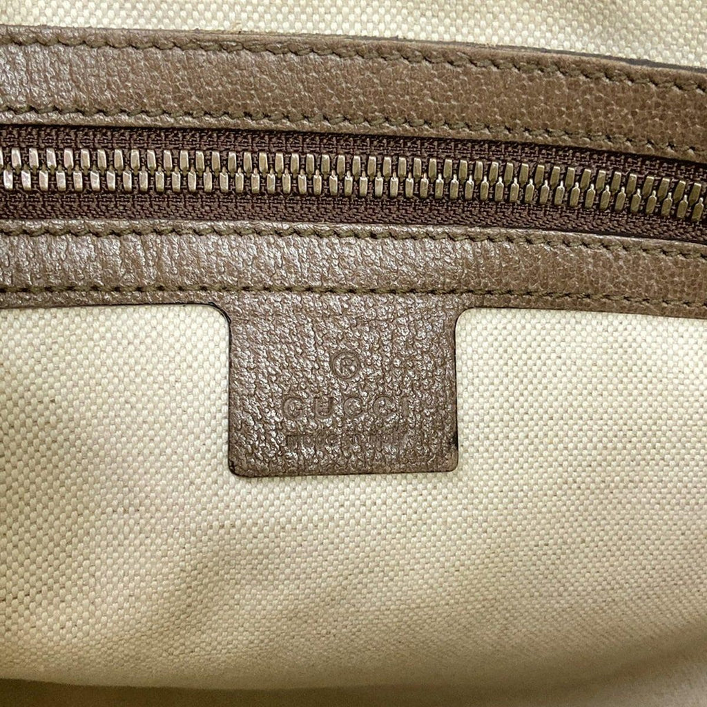 Gucci Shoulder Bag Ophidia GG Small Beige Ebony Dark Brown Leather — view 8