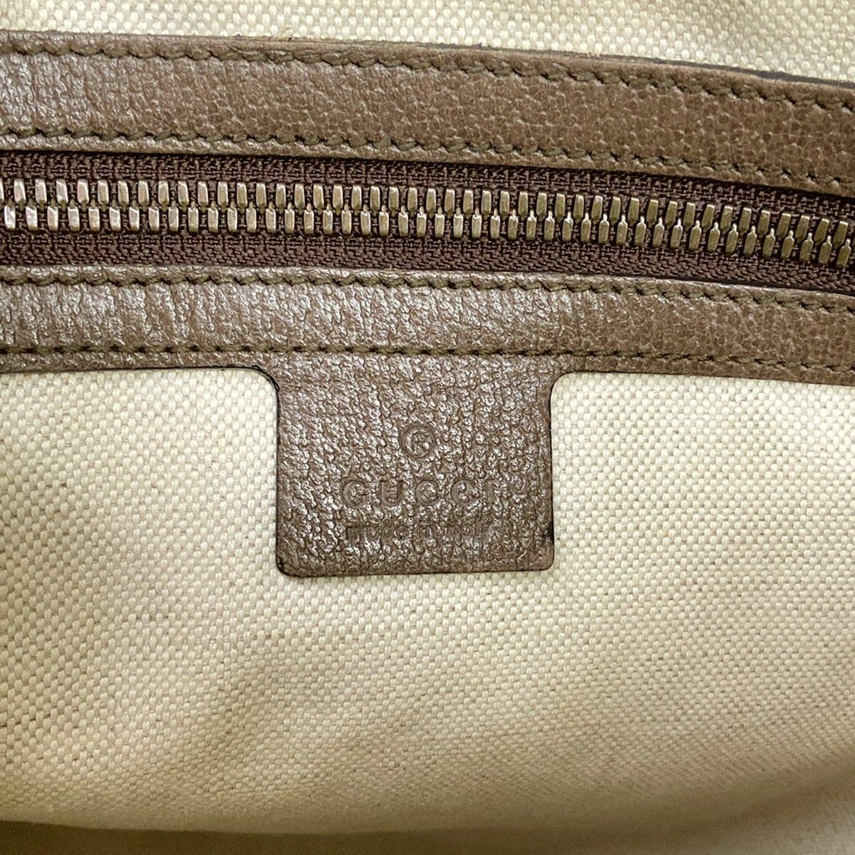 Gucci Shoulder Bag Ophidia GG Small Beige Ebony Dark Brown Leather — view 8