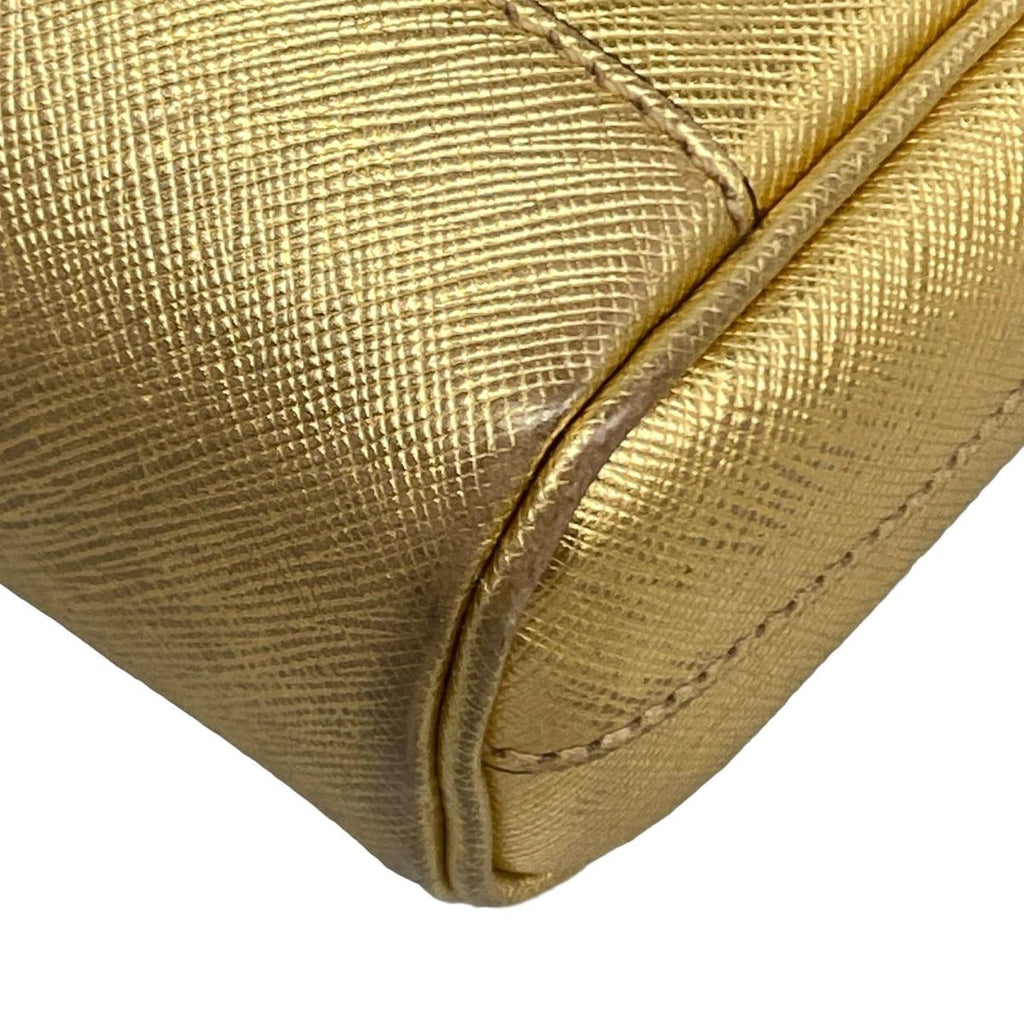 Prada Shoulder Bag Gold Leather — view 6