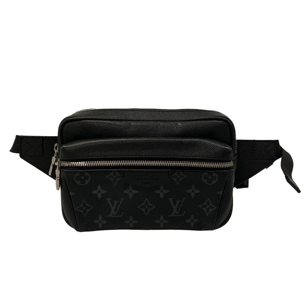 Louis Vuitton Waist Pouch Taigarama Bum Bag Outdoor Noir Leather Cowhide