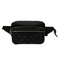Louis Vuitton Waist Pouch Taigarama Bum Bag Outdoor Noir Leather Cowhide