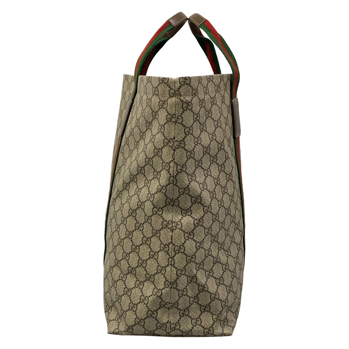 Gucci Tote Bag GG Tender Medium Gray Dark Brown Multi — view 4