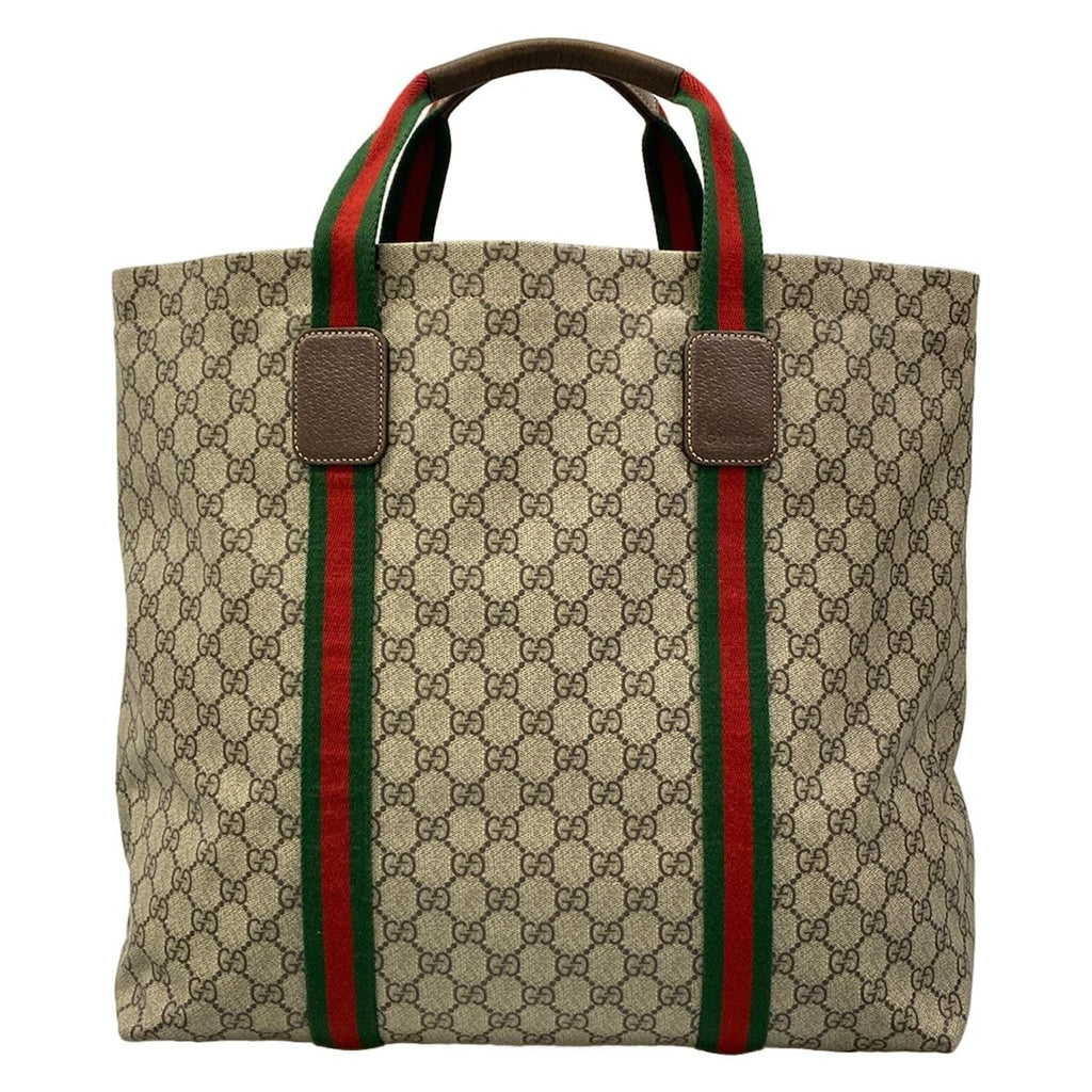 Gucci Tote Bag GG Tender Medium Gray Dark Brown Multi — view 3