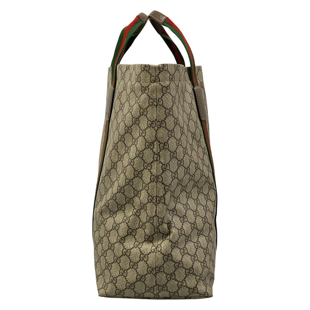 Gucci Tote Bag GG Tender Medium Gray Dark Brown Multi — view 2