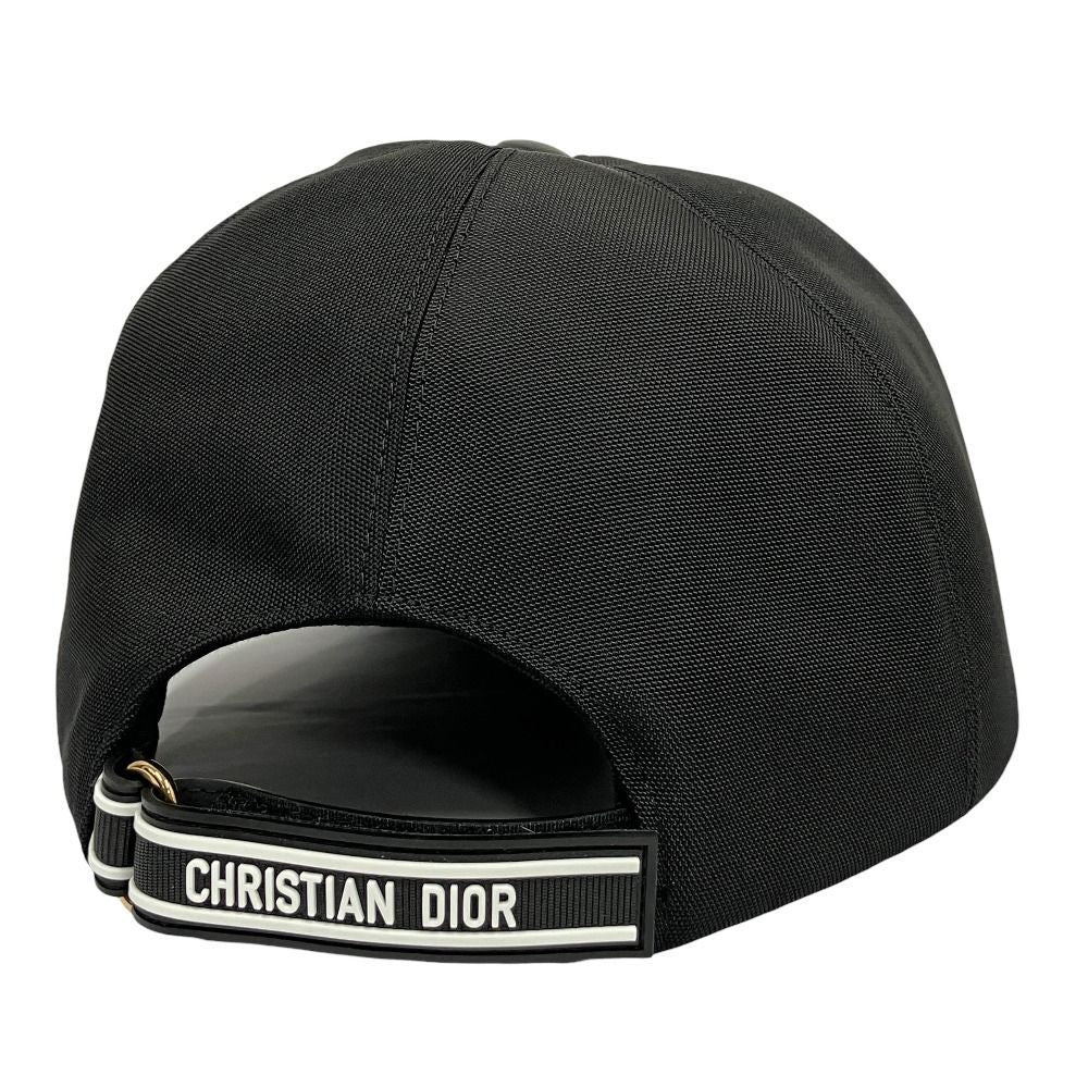 Dior D-player Star Rubber Logo Cap Hat Nylon Black — view 4