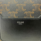 Celine Flap Messenger Shoulder Bag Triomphe Canvas Calfskin Brown — view 7