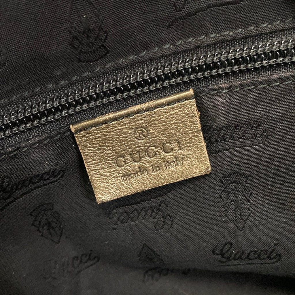 Gucci Shoulder Bag Imprime Khaki Leather — view 8