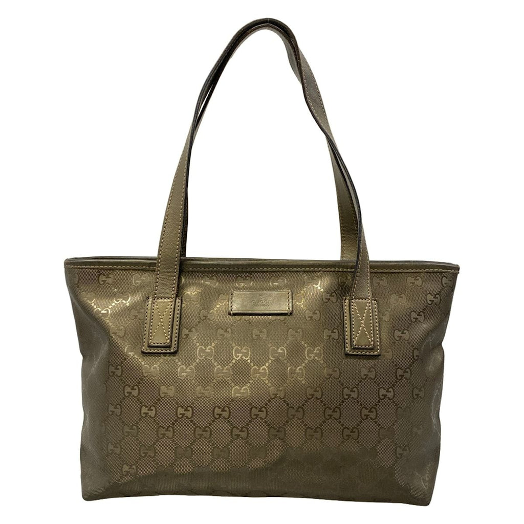 Gucci Shoulder Bag Imprime Khaki Leather