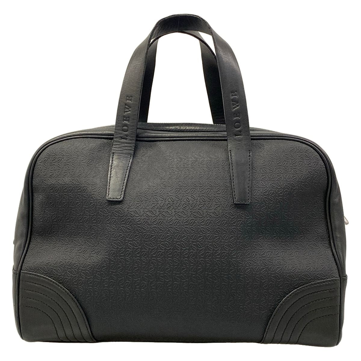 Loewe Handbag Anagram Pattern Black Leather — view 3