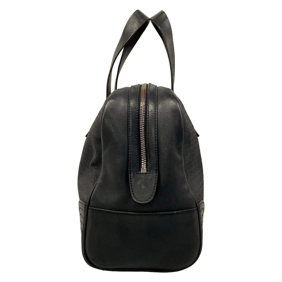 Loewe Handbag Anagram Pattern Black Leather — view 4