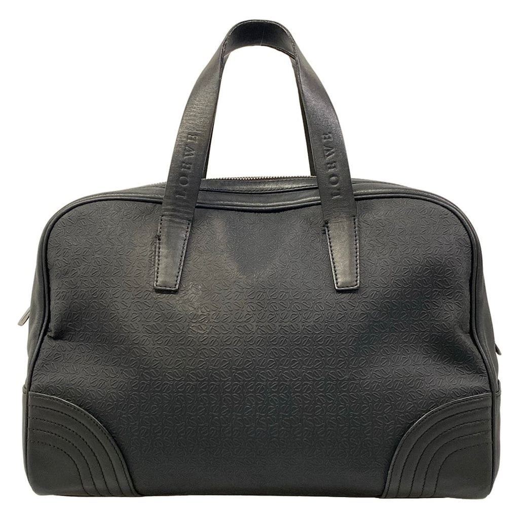 Loewe Handbag Anagram Pattern Black Leather
