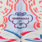Hermes Brides de Gala Shadow Carre 45 Scarf Petit Silk 100% Light Blue — view 3