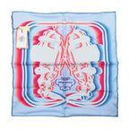 Hermes Brides de Gala Shadow Carre 45 Scarf Petit Silk 100% Light Blue