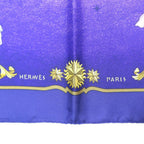Hermes Cosmos Space View Pegasus Carre 90 Large Scarf Silk Carriage Purple Gold — view 2