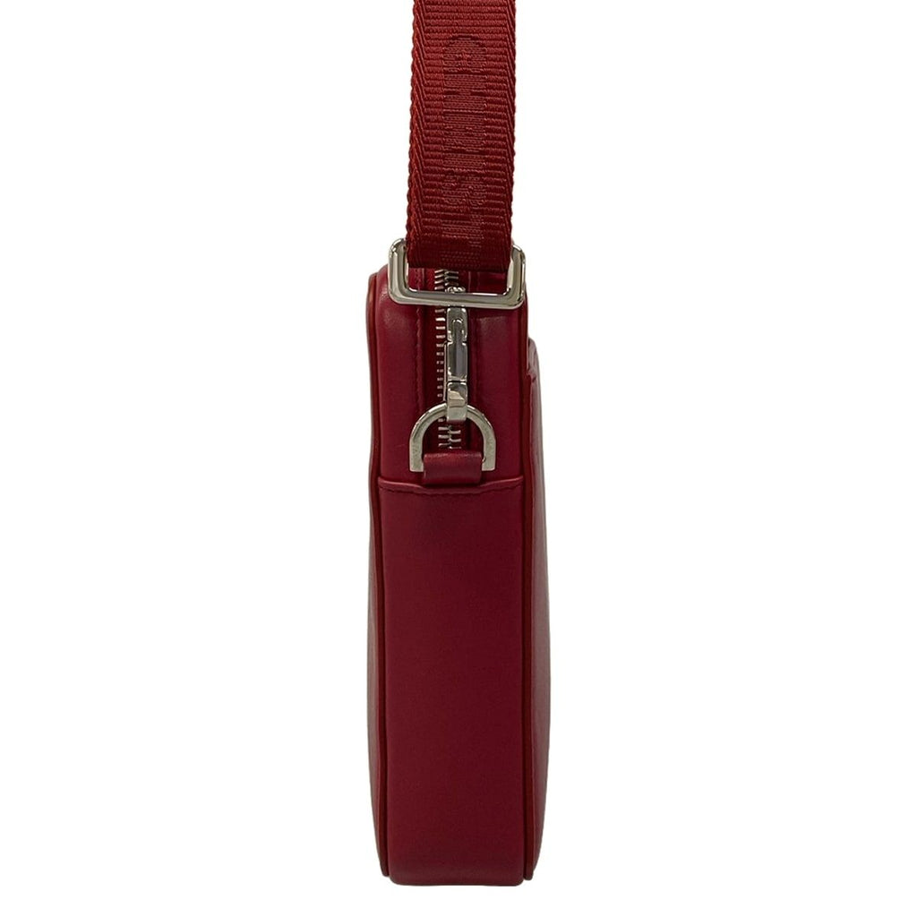 Dior Shoulder Bag Red Light Gray Leather — view 4