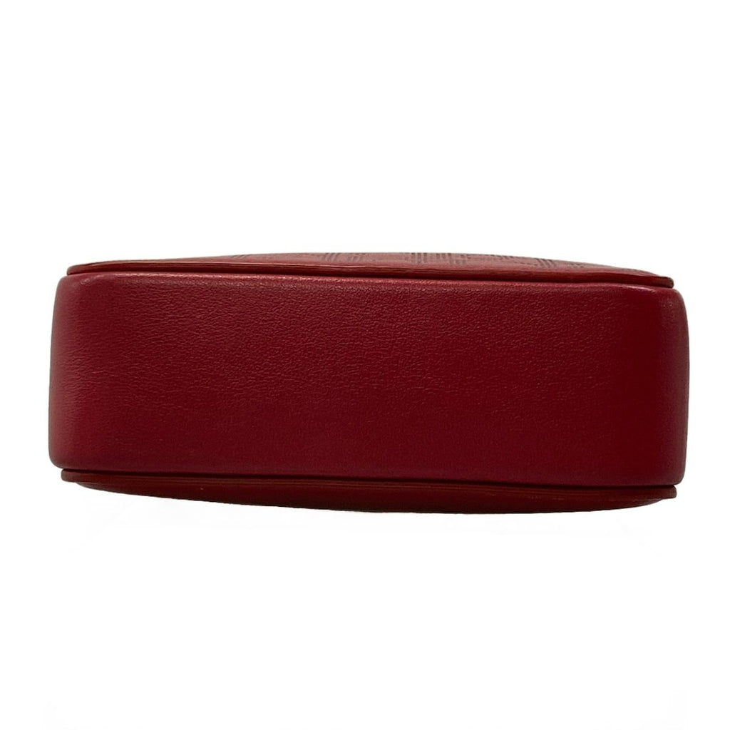 Dior Shoulder Bag Red Light Gray Leather — view 5