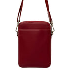 Dior Shoulder Bag Red Light Gray Leather — view 3