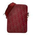 Dior Shoulder Bag Red Light Gray Leather