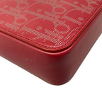 Dior Shoulder Bag Red Light Gray Leather — view 6