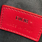 Dior Shoulder Bag Red Light Gray Leather — view 8