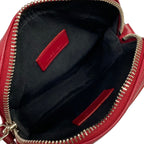 Dior Shoulder Bag Red Light Gray Leather — view 7