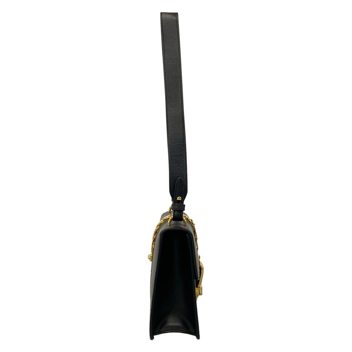 Gucci Shoulder Bag Sylvie Black Green Red Leather — view 2