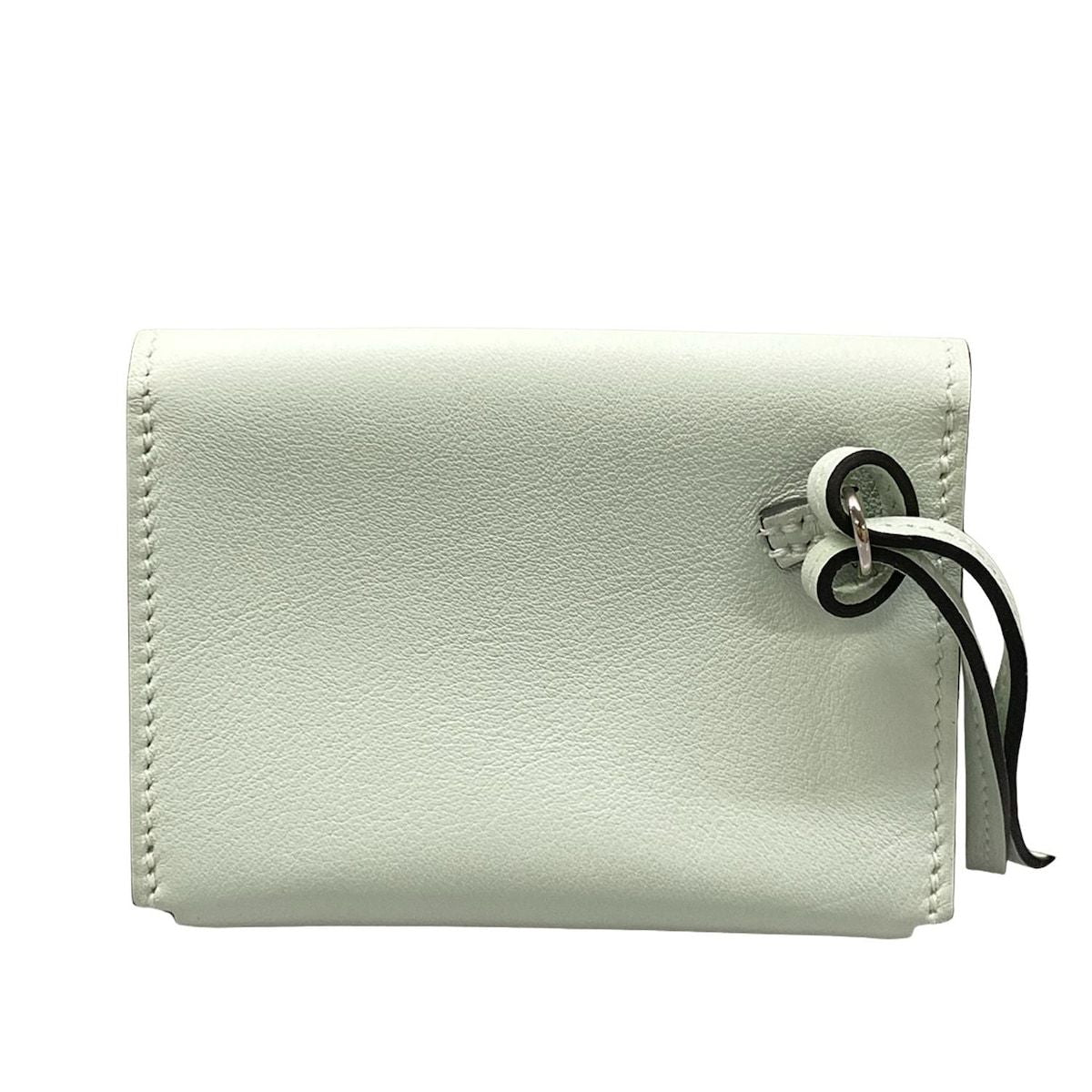 Hermes Business Card Case Nap Vert Peppermint Strap Removable — view 2
