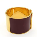 Hermes Bangle Clic Clac TGM Gold Dark Brown Bracelet — view 2