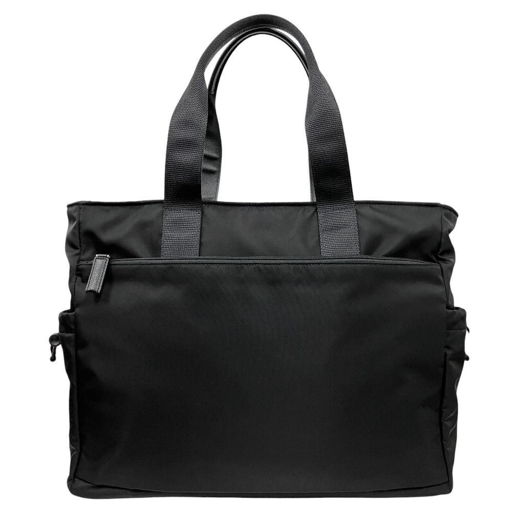 Prada Tessuto Montagn Montaigne Hand Tote Bag Nylon Saffiano Leather Black — view 2