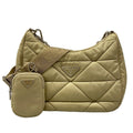 Prada Shoulder Bag Padded Re-Nylon Beige Quilted