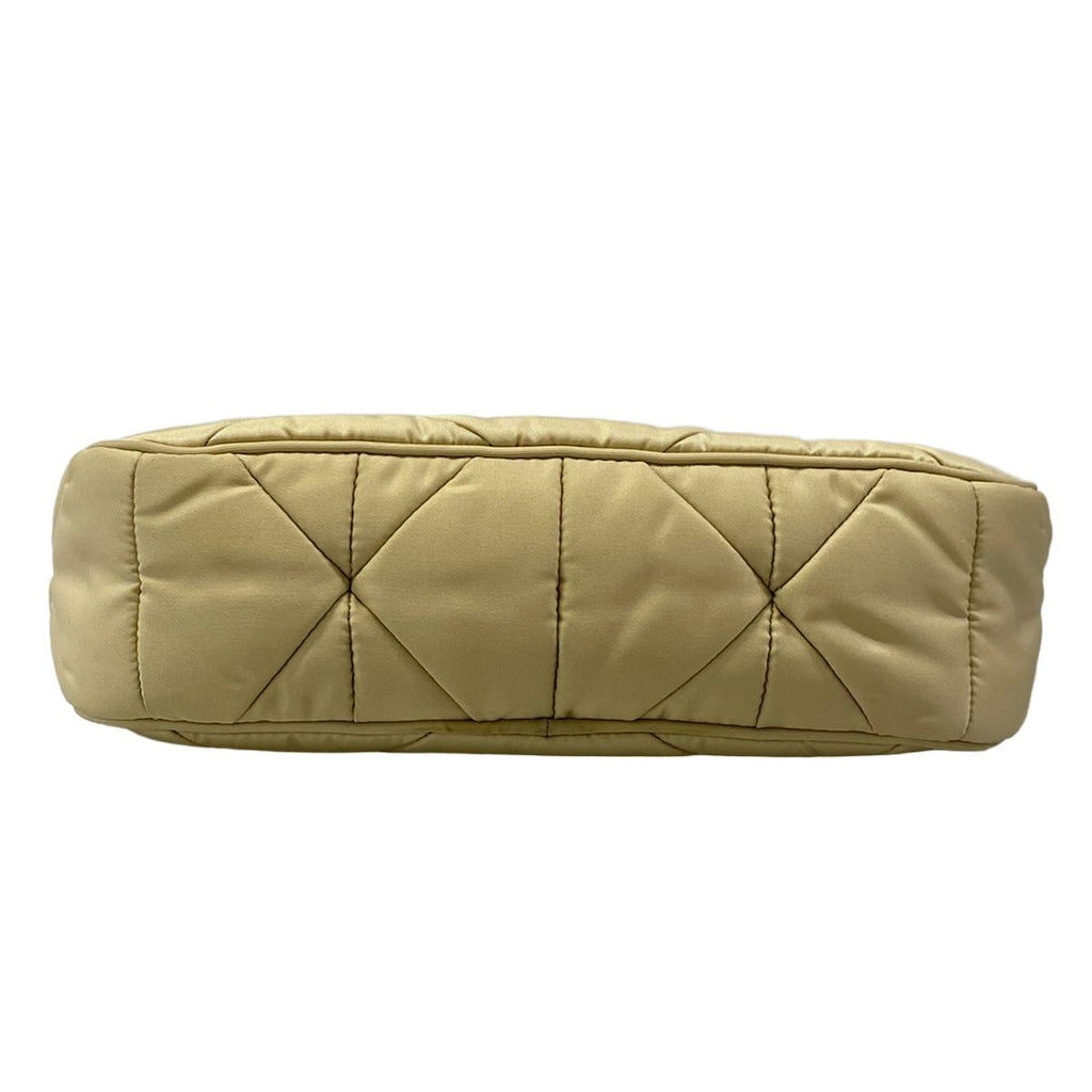 Prada Shoulder Bag Padded Re-Nylon Beige Quilted — view 5