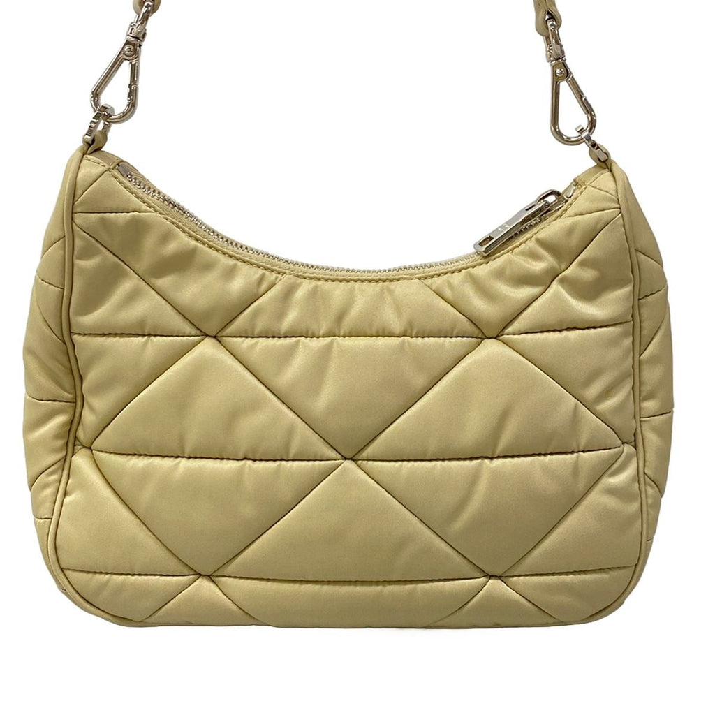 Prada Shoulder Bag Padded Re-Nylon Beige Quilted — view 3