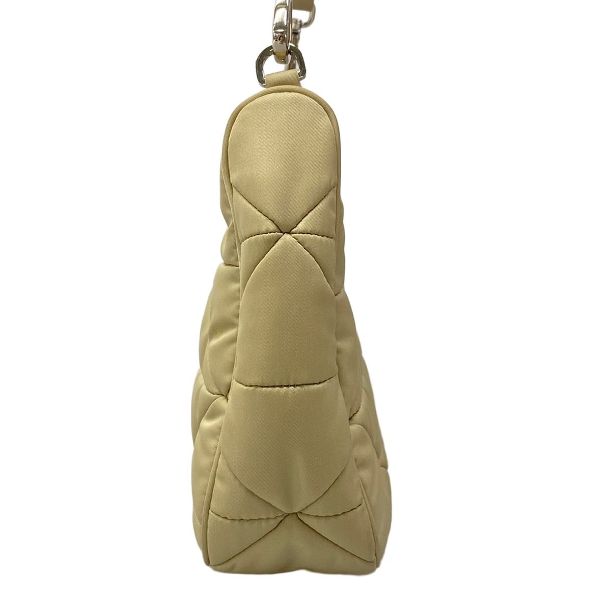 Prada Shoulder Bag Padded Re-Nylon Beige Quilted — view 2