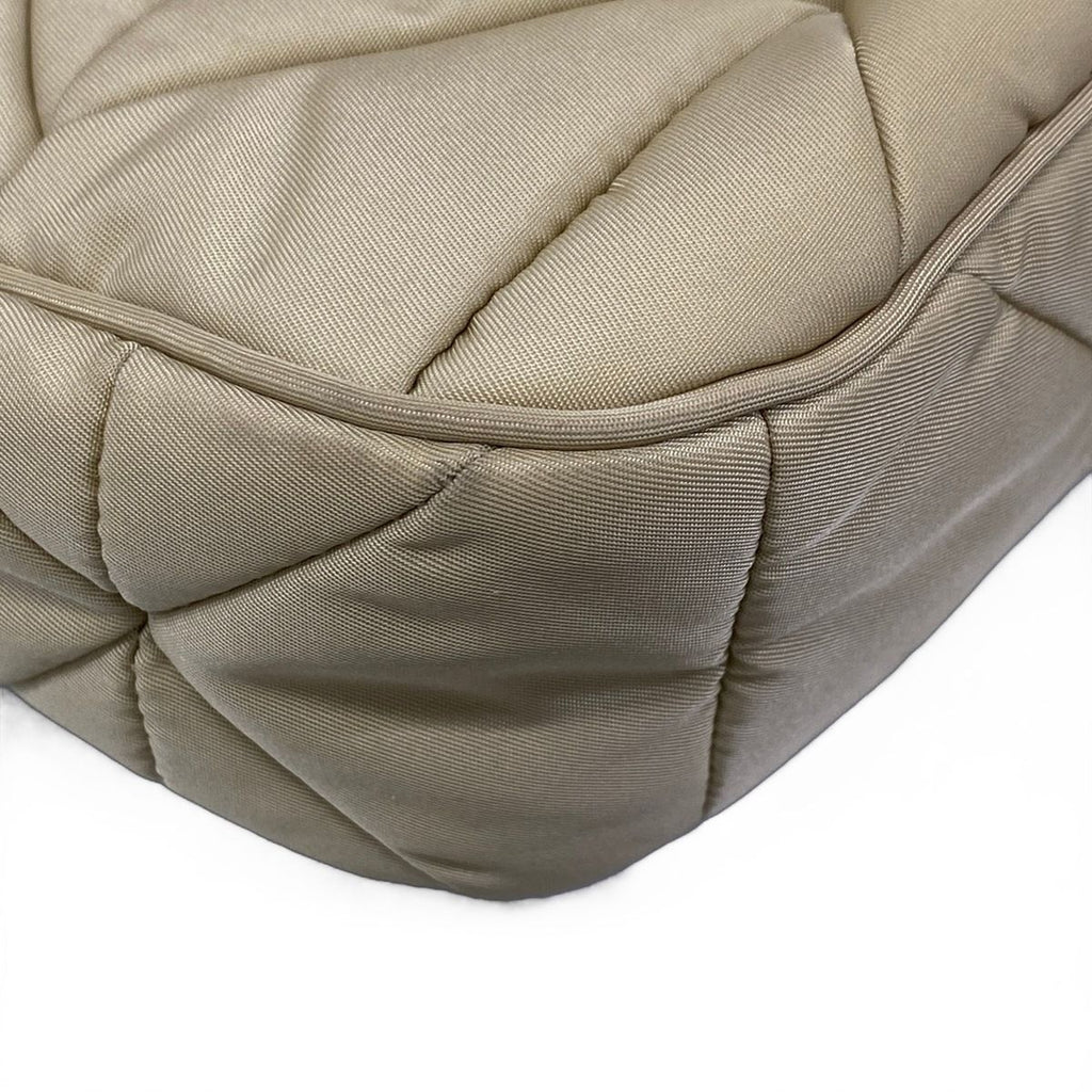 Prada Shoulder Bag Padded Re-Nylon Beige Quilted — view 6